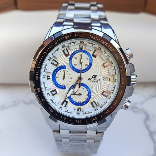 ساعت کاسیو مردانه نقره ای ادیفایس سه موتور