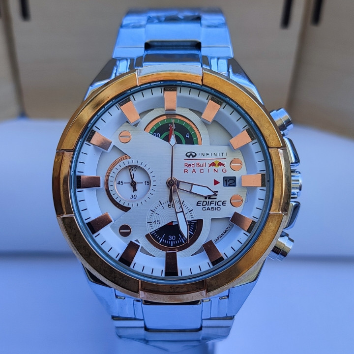 ساعت مردانه کاسیو نقره ای سه موتوره