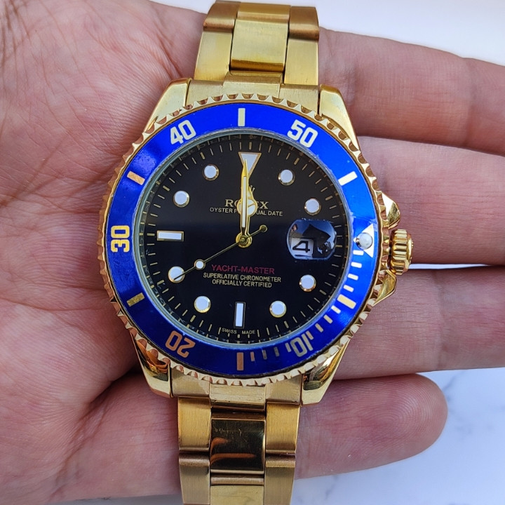 ساعت مردانه استیل طلایی صفحه مشکی