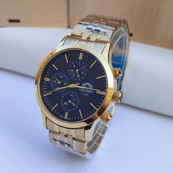 خرید ساعت مردانه فول تایم طلایی استیل