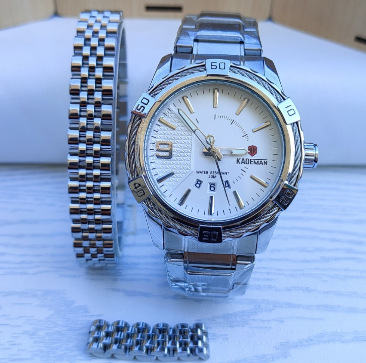 خرید ست ساعت دستبند انگشتر مردانه نقره ی