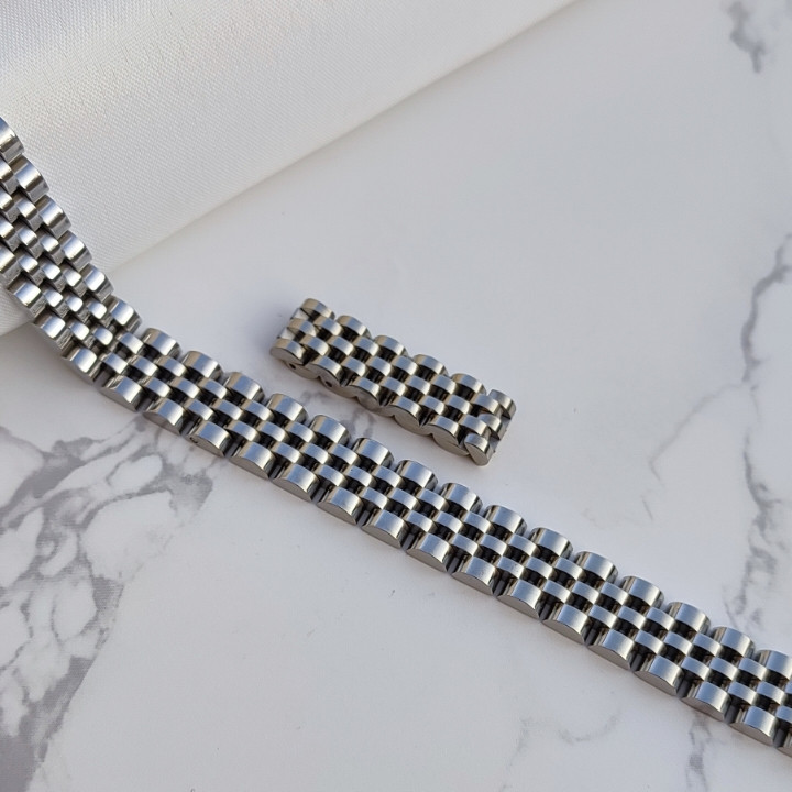 خرید دستبند استیل مردانه نقره ای رنگ ثابت
