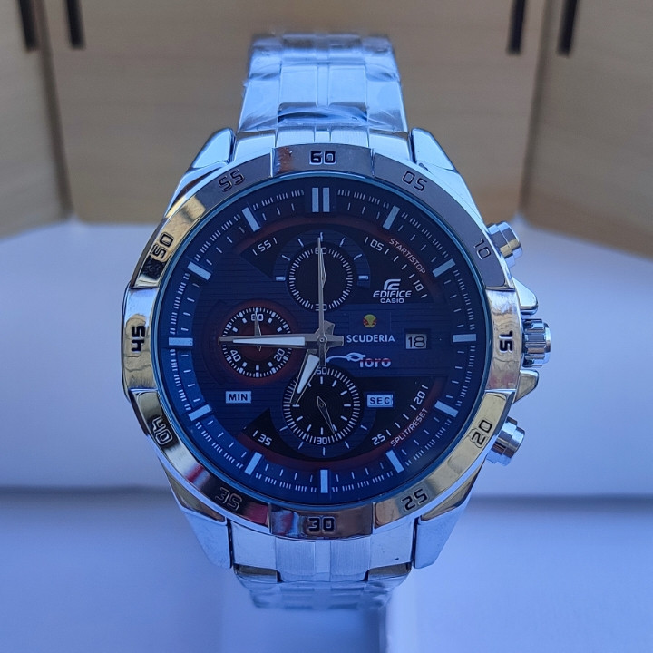 خرید ساعت کاسیو ادیفایس سه موتور نقره ای مردانه