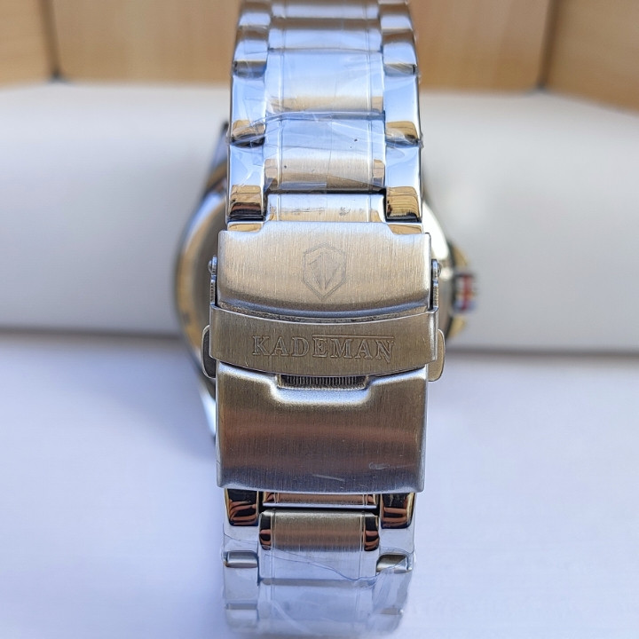 خرید ساعت استیل مردانه سه موتور نقره ای