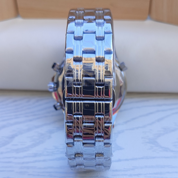 ساعت استیل مردانه سه موتور نقره ای