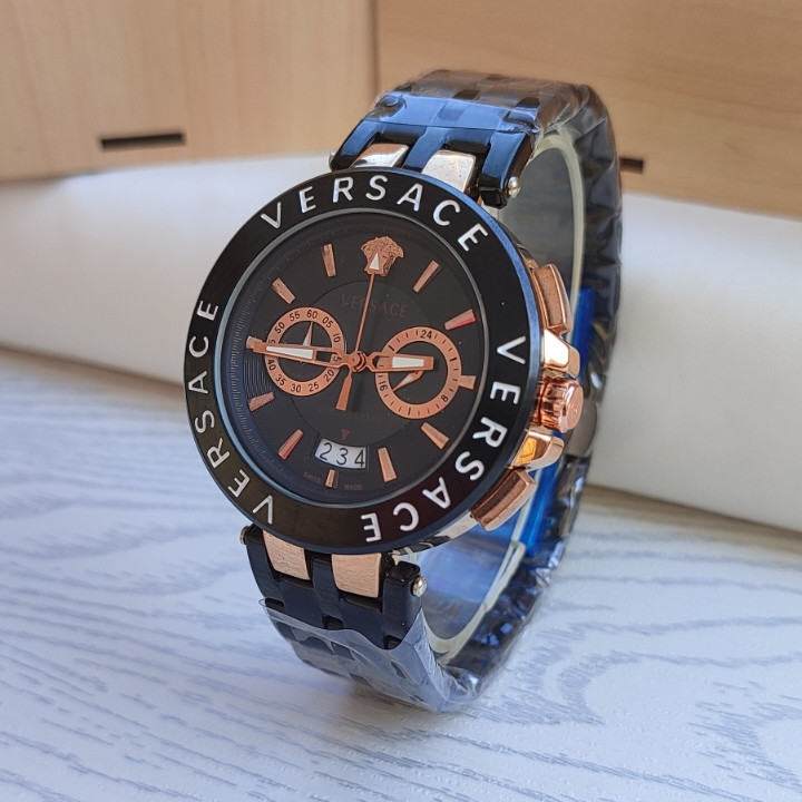 خرید ساعت کادویی مردانه مشکی رنگ ثابت سه موتوره