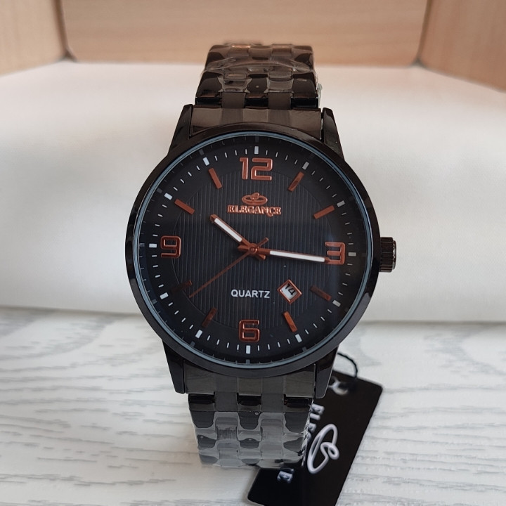 خرید ساعت مردانه مشکی استیل برای کادو تولد