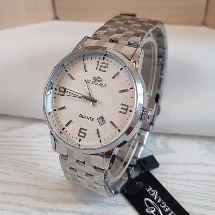 خرید ساعت الگانس نقره ای مردانه استیل قیمت مناسب