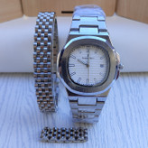 خرید ست ساعت و دستبند و انگشتر مردانه نقره ای