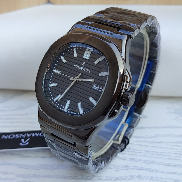 ساعت مشکی مردانه استیل رومانسون ارزان