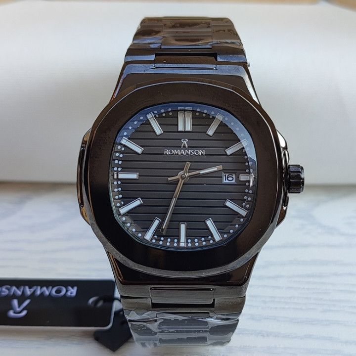 ساعت رومانسون مردانه مشکی برای کادو تولد و ولنتاین