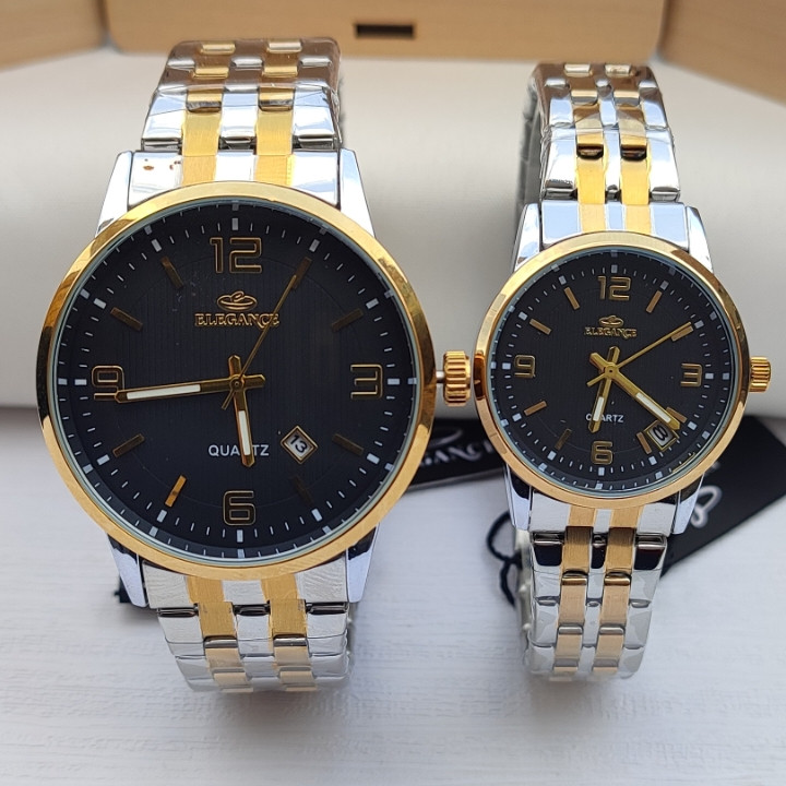 خرید ست ساعت زنانه مردانه الگانس استیل