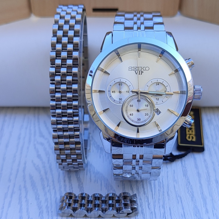 خرید ست ساعت دستبند انگشتر مردانه نقره ای