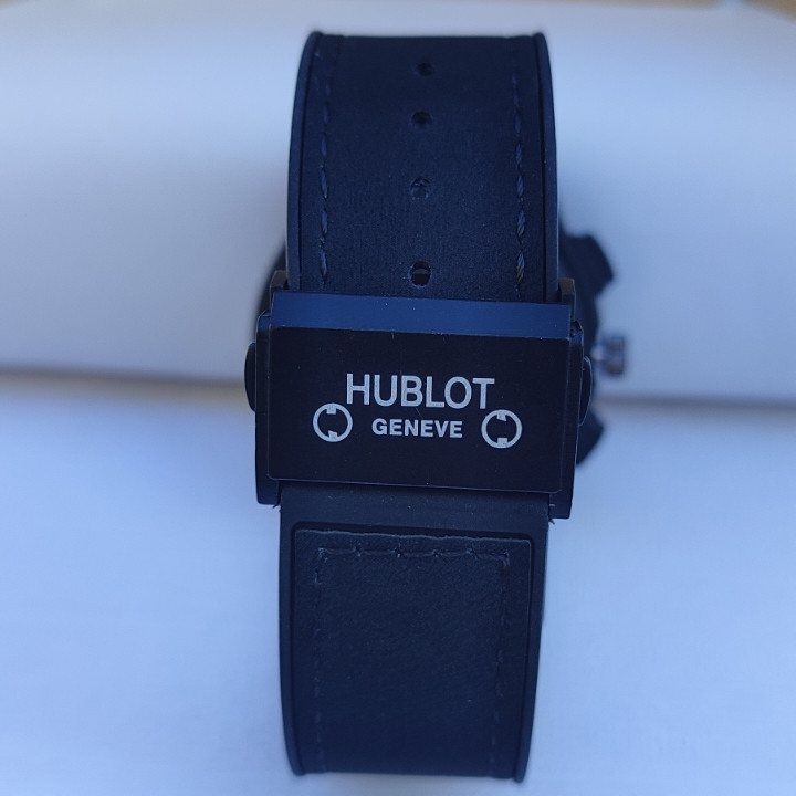 خرید ساعت چرمی هابلوت مشکی مردانه