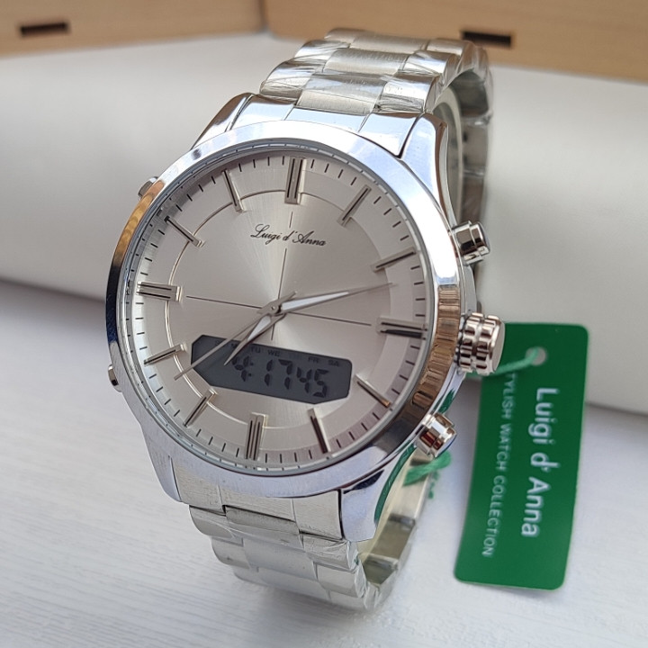 خرید ساعت LdA مردانه استیل دو زمانه