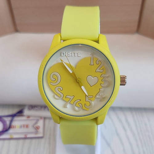 خرید ساعت پاستیلی دخترانه زرد