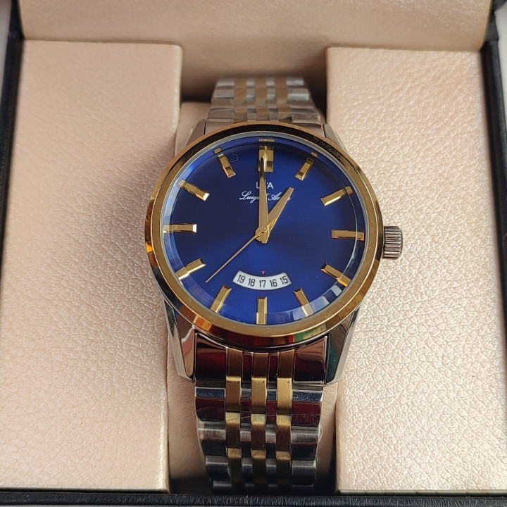 خرید ساعت استیل مردانه طلایی نقره ای گارانتی دار