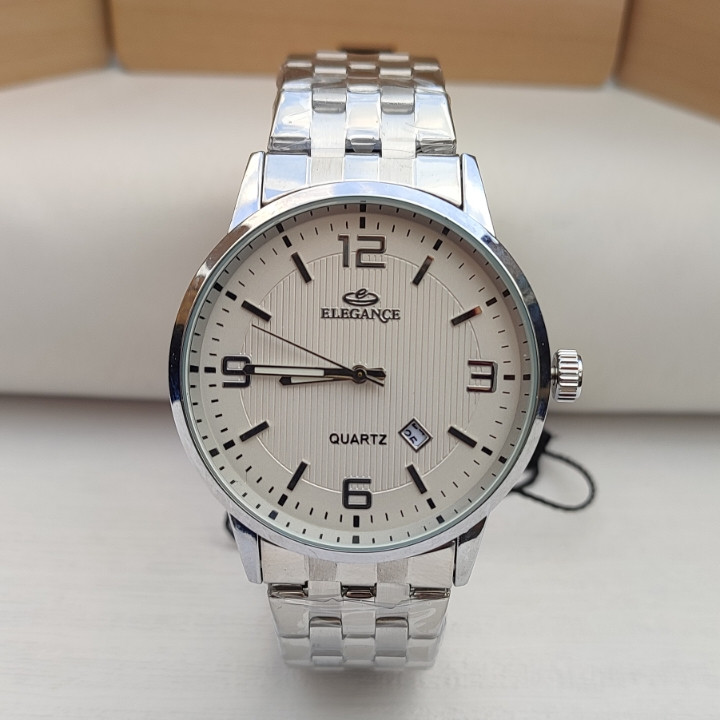 خرید ساعت الگانس نقره ای پسرانه استیل