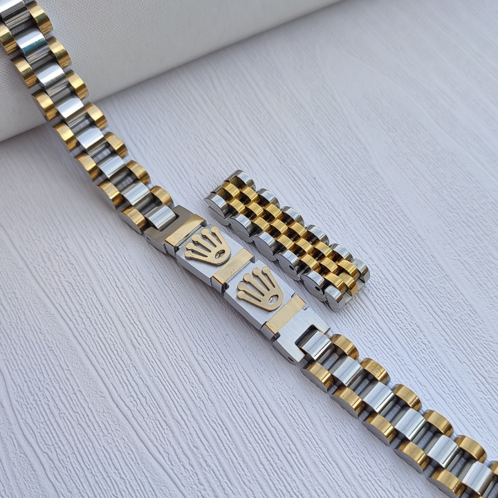 خرید دستبند رولکس مردانه استیل رنگ ثابت