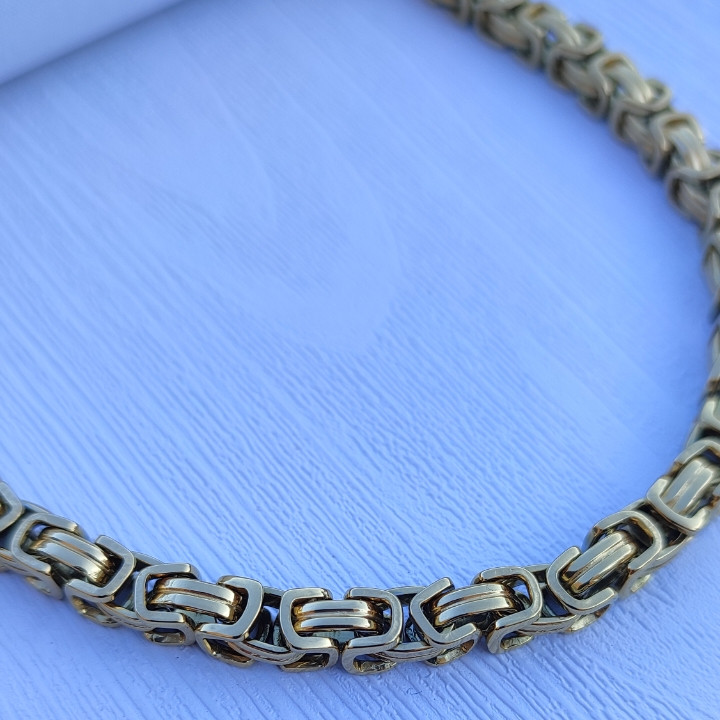 خرید زنجیر بیرانس پسرانه طلایی استیل رنگ ثابت