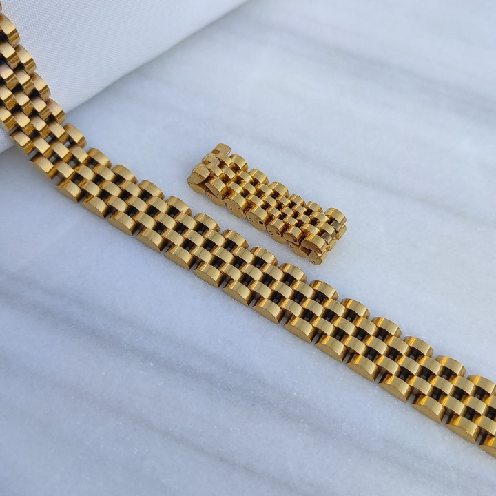 خرید دستبند رولکس طلایی پسرانه رنگ ثابت