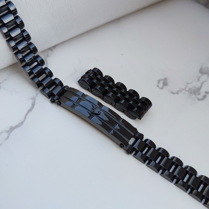 خرید ست دستبند و انگشتر مردانه مشکی استیل رنگ ثابت