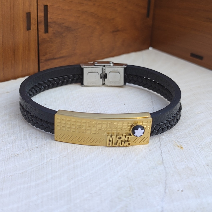 خرید دستبند چرمی پسرانه مون بلان
