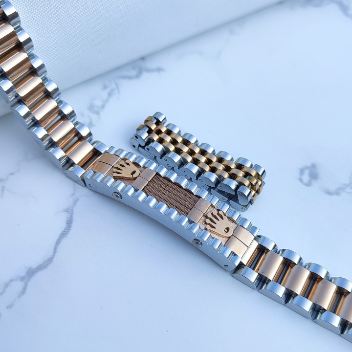 خرید دستبند رزگلد مردانه استیل رنگ ثابت