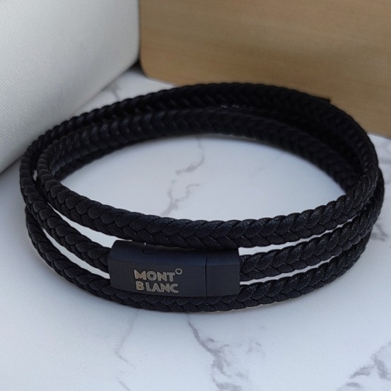 خرید دستبند پسرانه چرمی مونت بلانک