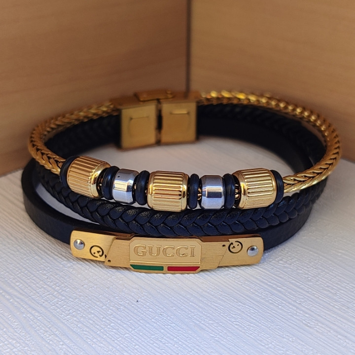 خرید دستبند چرمی مردانه شیک