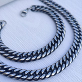 خرید گردنبند مردانه سیاه قلم استیل رنگ ثابت