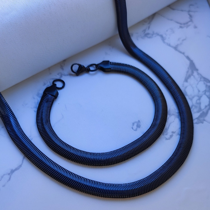 خرید زنجیر ماری مردانه مشکی رنگ ثابت