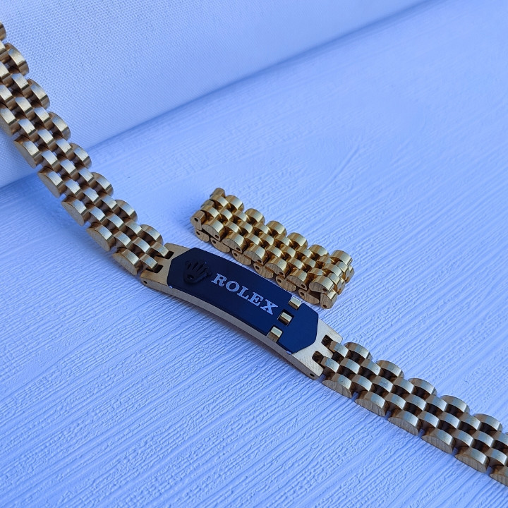 خرید دستبند رولکس طلایی مردانه استیل رنگ ثابت