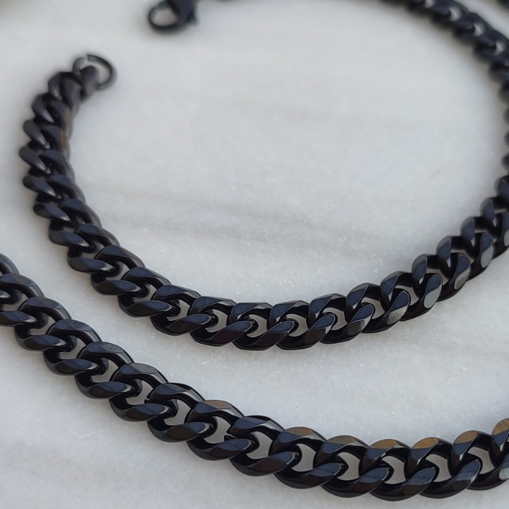 خرید زنجیر مشکی مردانه کارتیر رنگ ثابت