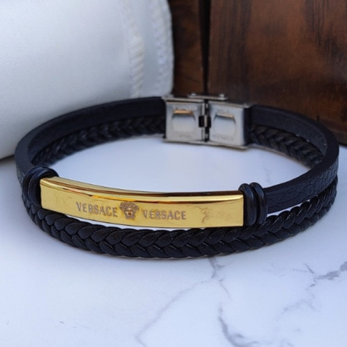 خرید دستبند چرمی دخترانه دو دور مشکی