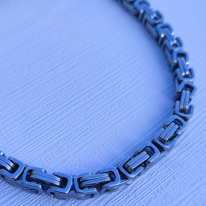 خرید گردنبند بیزانس مردانه استیل رنگ ثابت