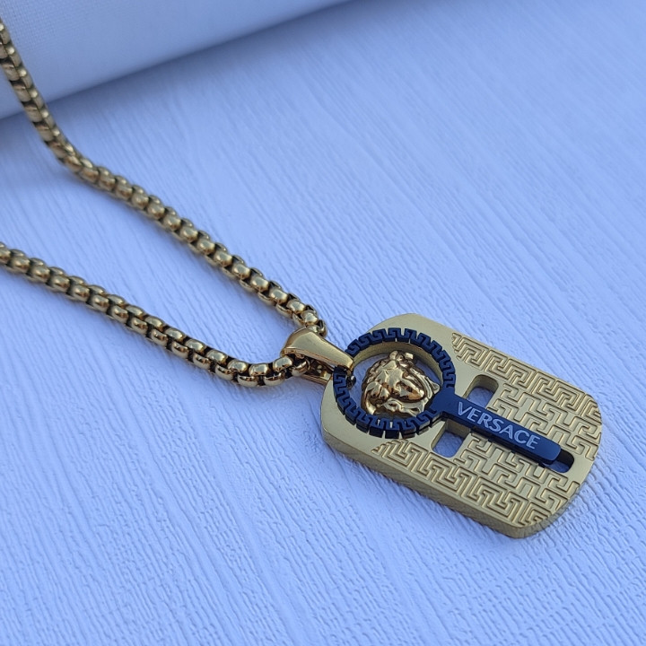 خرید گردنبند طلایی پسرانه ورساچه