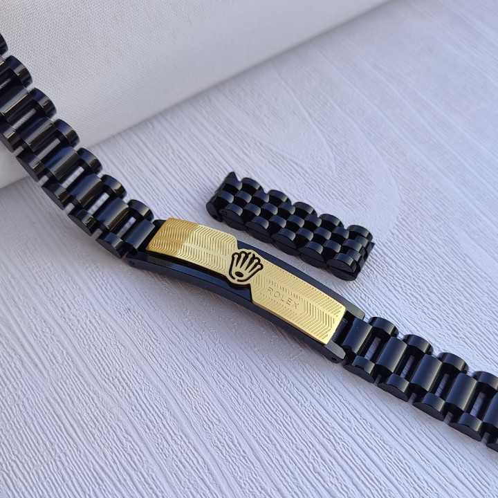 خرید ست دستبند و انگشتر مردانه رولکس مشکی