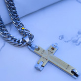 خرید گردنبند صلیب بزرگ رنگ ثابت