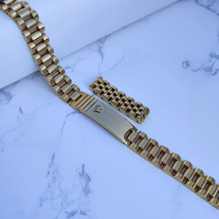 خرید دستبند و انگشتر طلایی مردانه استیل رنگ ثابت