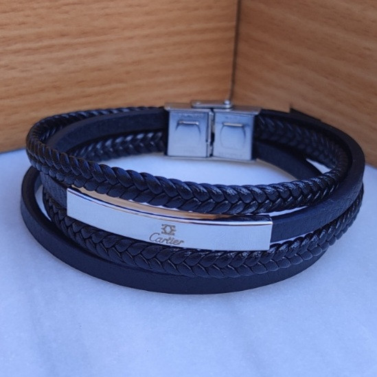 خرید دستبند مردانه چرمی پهن