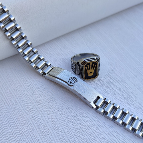 خرید دستبند مردانه شیک استیل رنگ ثابت