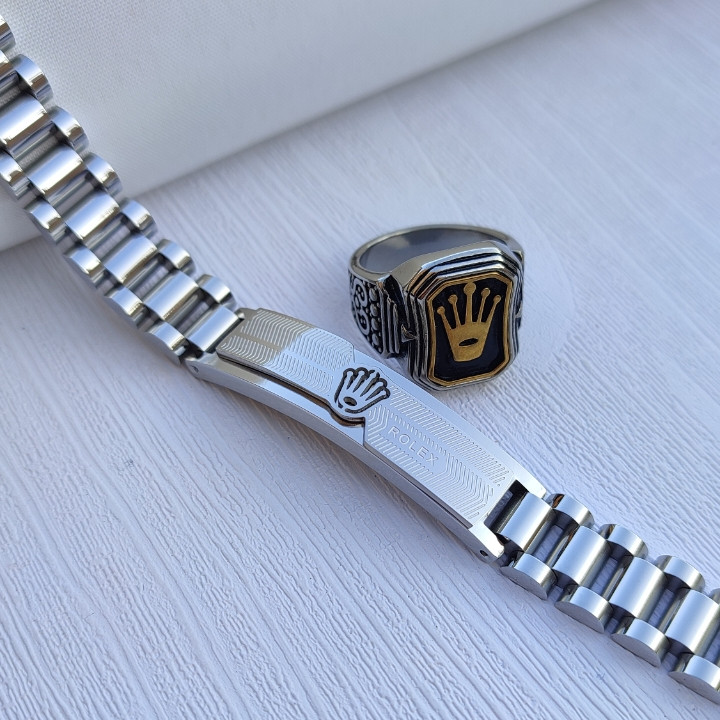 خرید ست دستبند و انگشتر مردانه شیک
