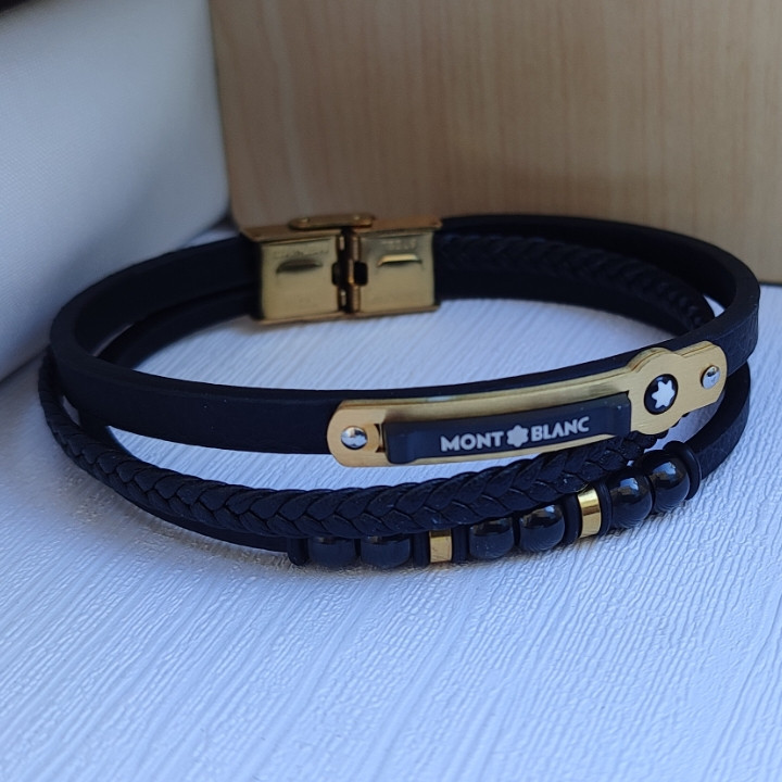 خرید دستبند مردانه چرمی پهن