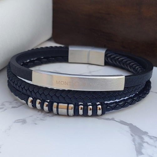 خرید دستبند چرمی مردانه شیک