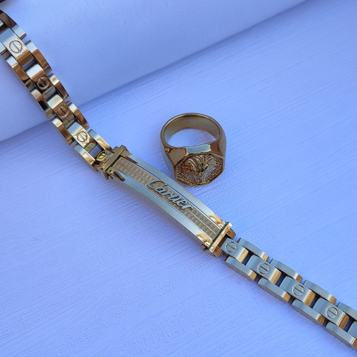 خرید ست دستبند و انگشتر مردانه شیک