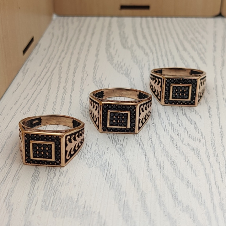 خرید انگشتر مردانه سیاه قلم