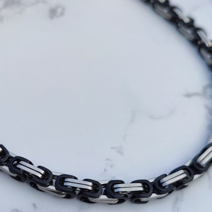 خرید گردنبند بیزانس مردانه استیل رنگ ثابت