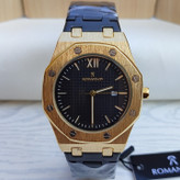 خرید ساعت مردانه مشکی طلایی رومانسون استیل