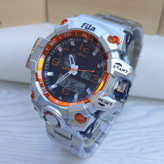 خرید ساعت دو زمانه مردانه ضدآب استیل